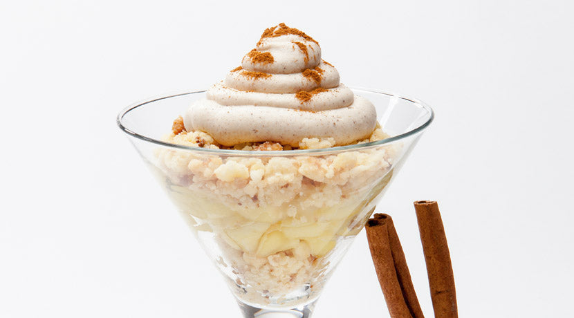 Apple Pie in a Glass with Apple and Cinnamon Mousse