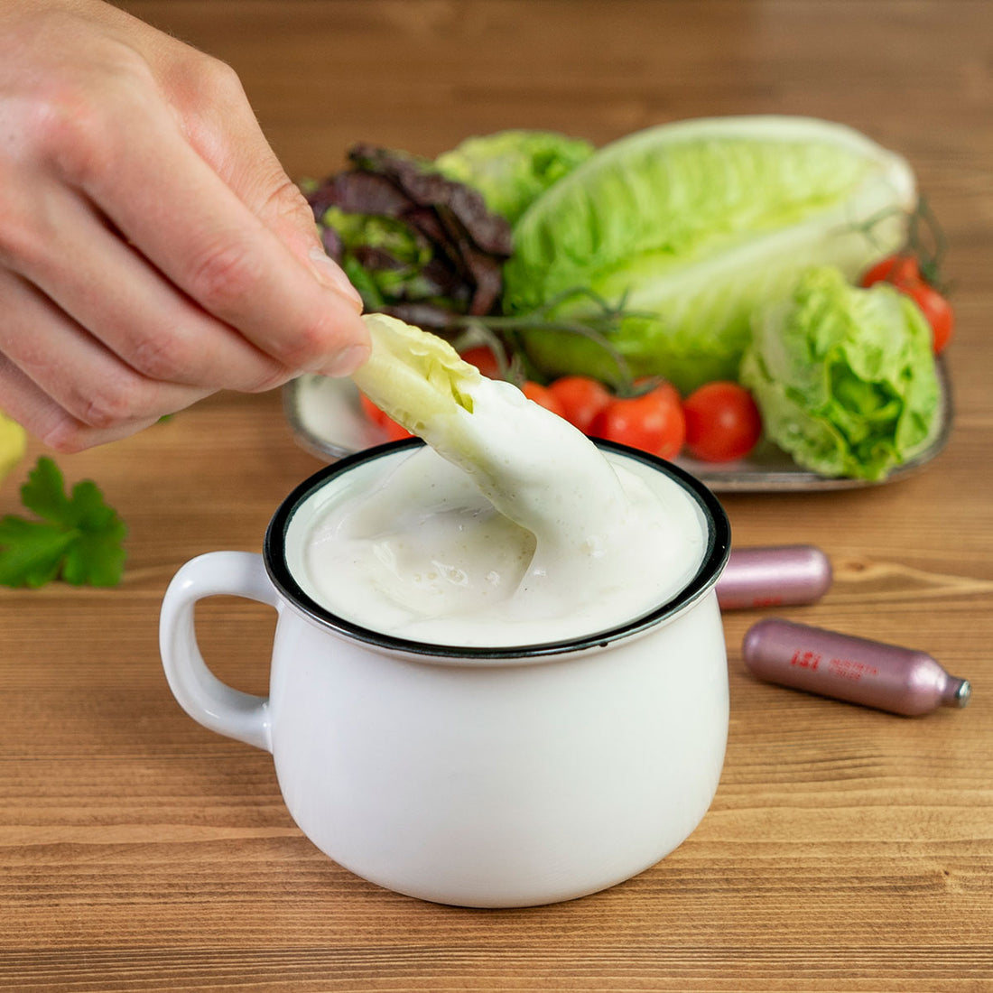 Yoghurt sour cream dressing