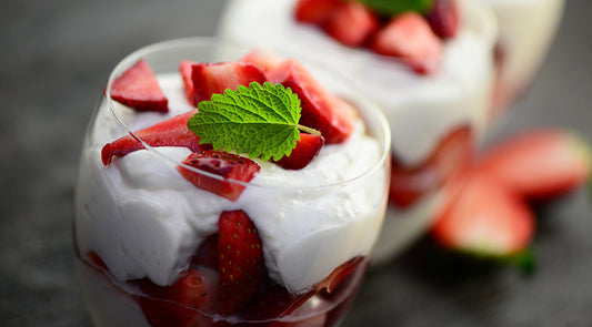 Light Yoghurt Mousse with Red Berries